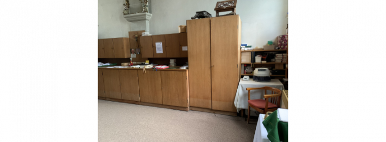 Sakristei der Basilika vor der Renovierung